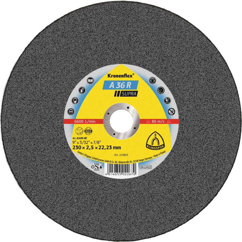 Відрізний круг 230 x 2,5 x 22,23 mm KLINGSPOR